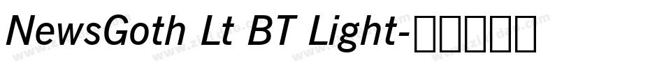 NewsGoth Lt BT Light字体转换